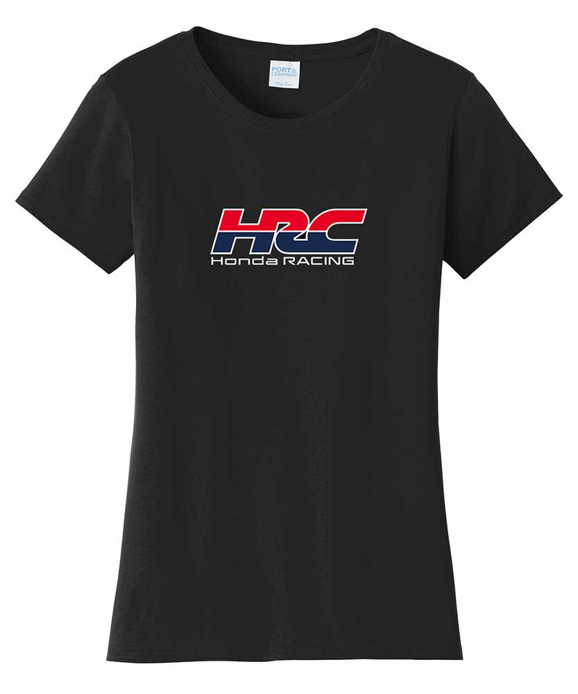 HRC Honda Racing Ladies Logo Tee Black