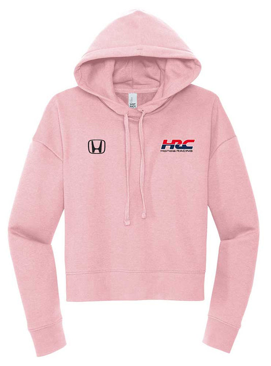 HRC Honda Racing Ladies Crop Hoodie Pink