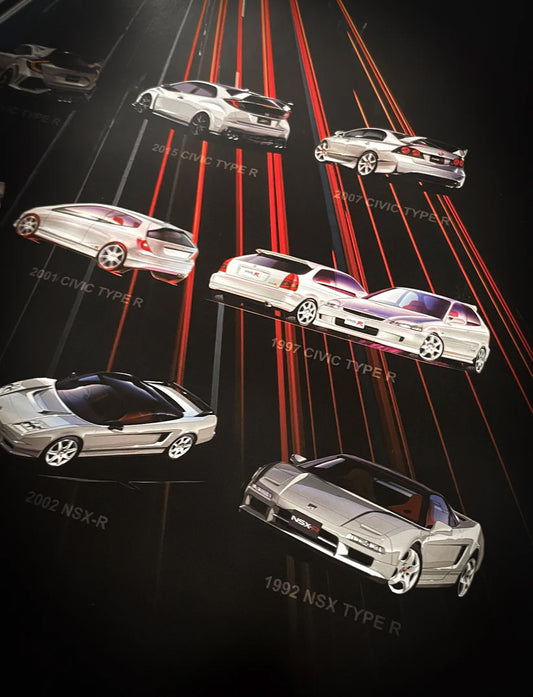 Honda Vintage Culture 30th Anniversary Type R Poster - Black