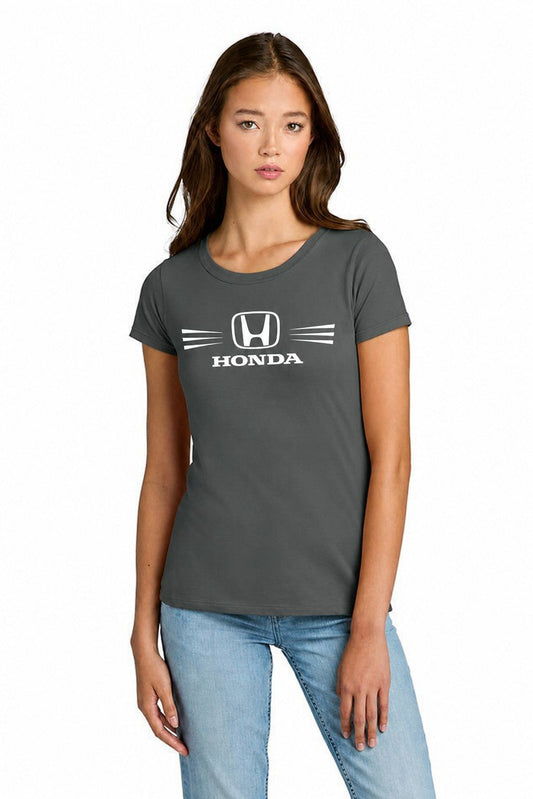 Honda Racing Ladies Round Neck Tee Dark Grey