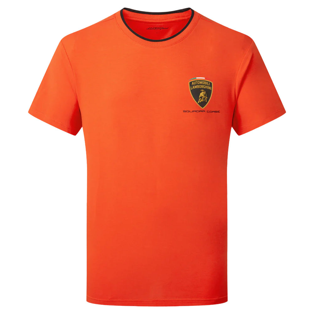 Lamborghini Squadra Crose Travel Tee Shirt Orange