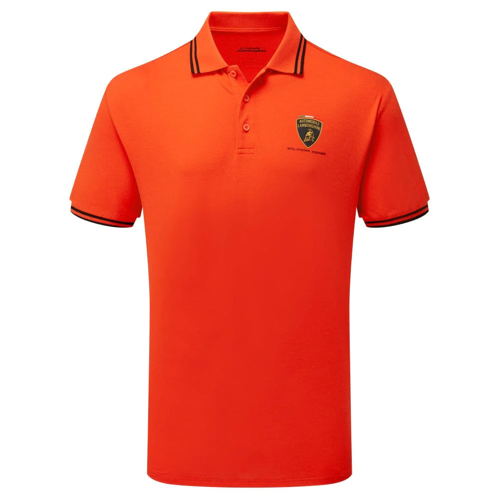 Lamborghini Squadra Corse Travel Polo Shirt Orange