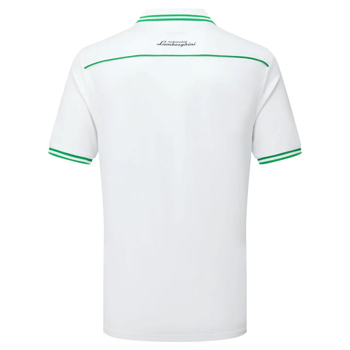 Lamborghini Squadra Corse Travel Polo Shirt White