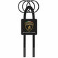 Lamborghini Squadra Corse Rubber Loop Keychain Black