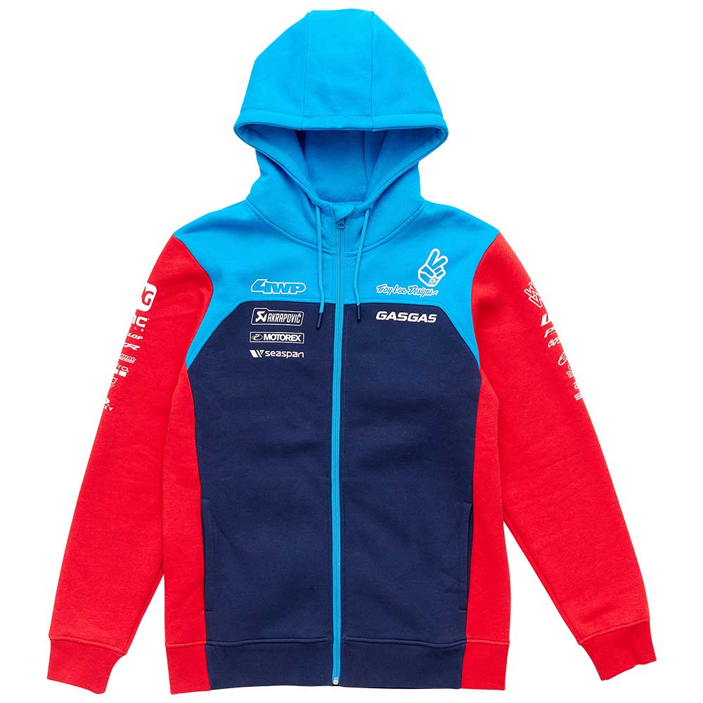 TLD GasGas Team Zip Up Hoodie Navy/Red