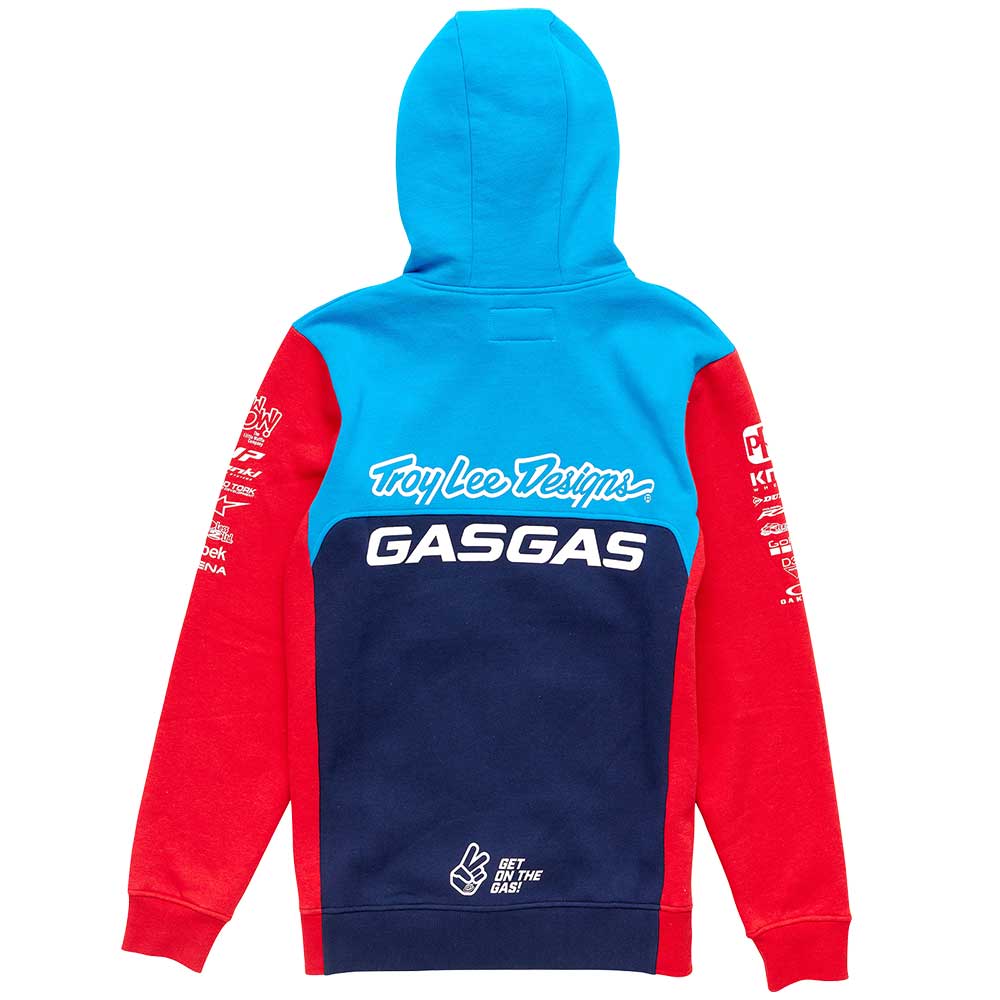 TLD GasGas Team Zip Up Hoodie Navy/Red