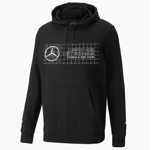 Puma Mercedes AMG Petronas Star Black Hooded Sweatshirt