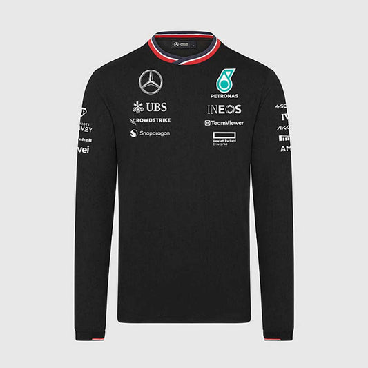 Mercedes AMG F1 Team Long Sleeve Driver Tee 2024 Black