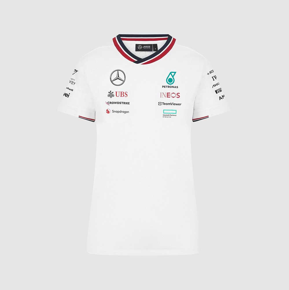 Mercedes AMG F1 Womens Team Driver Tee 2024 White