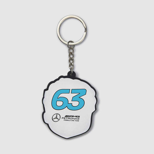 Mercedes-AMG F1 George Russell Caricature Keyring