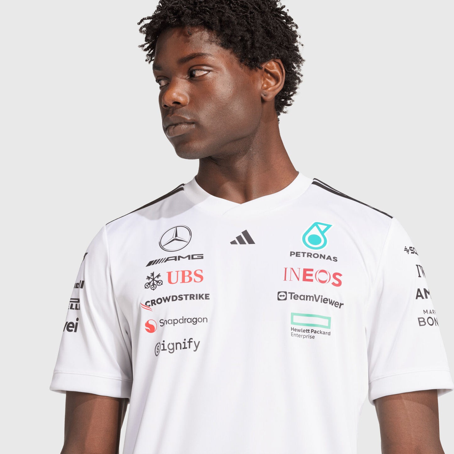 Mercedes AMG F1 Team Driver Jersey 2025 White