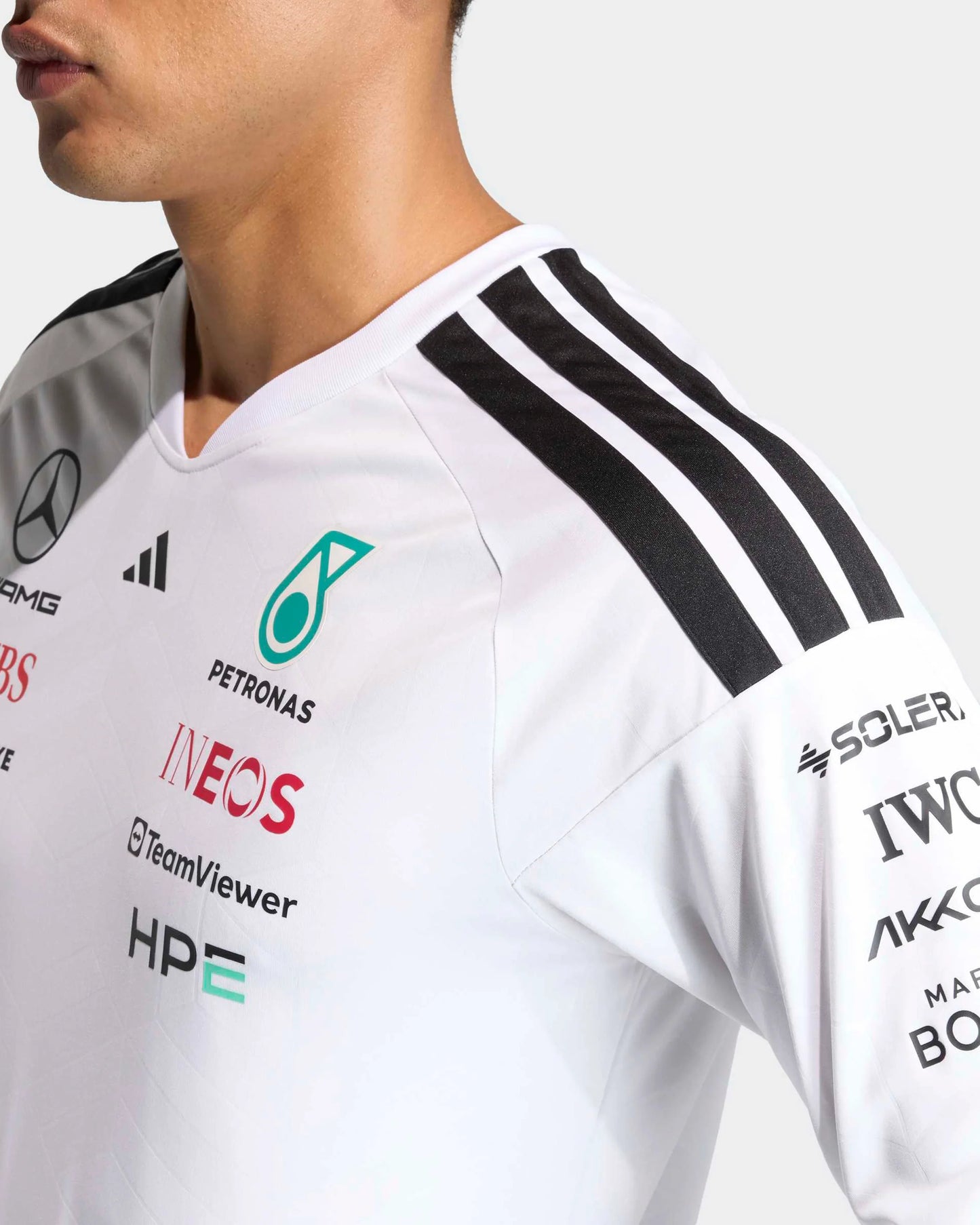 Adidas Mercedes AMG F1 Long Sleeve Team Jersey White