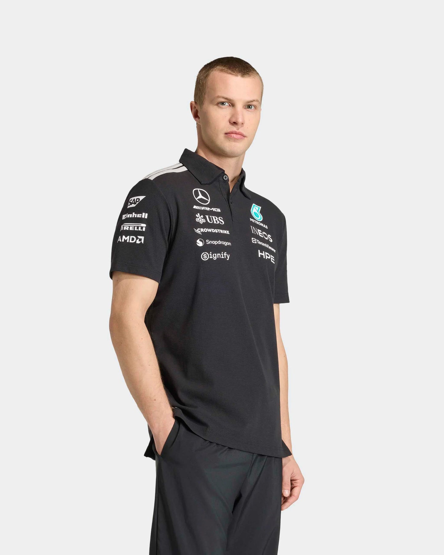 Adidas Mercedes AMG F1 Team Polo Shirt Black