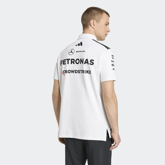 Adidas Mercedes AMG F1 Team Polo Shirt White