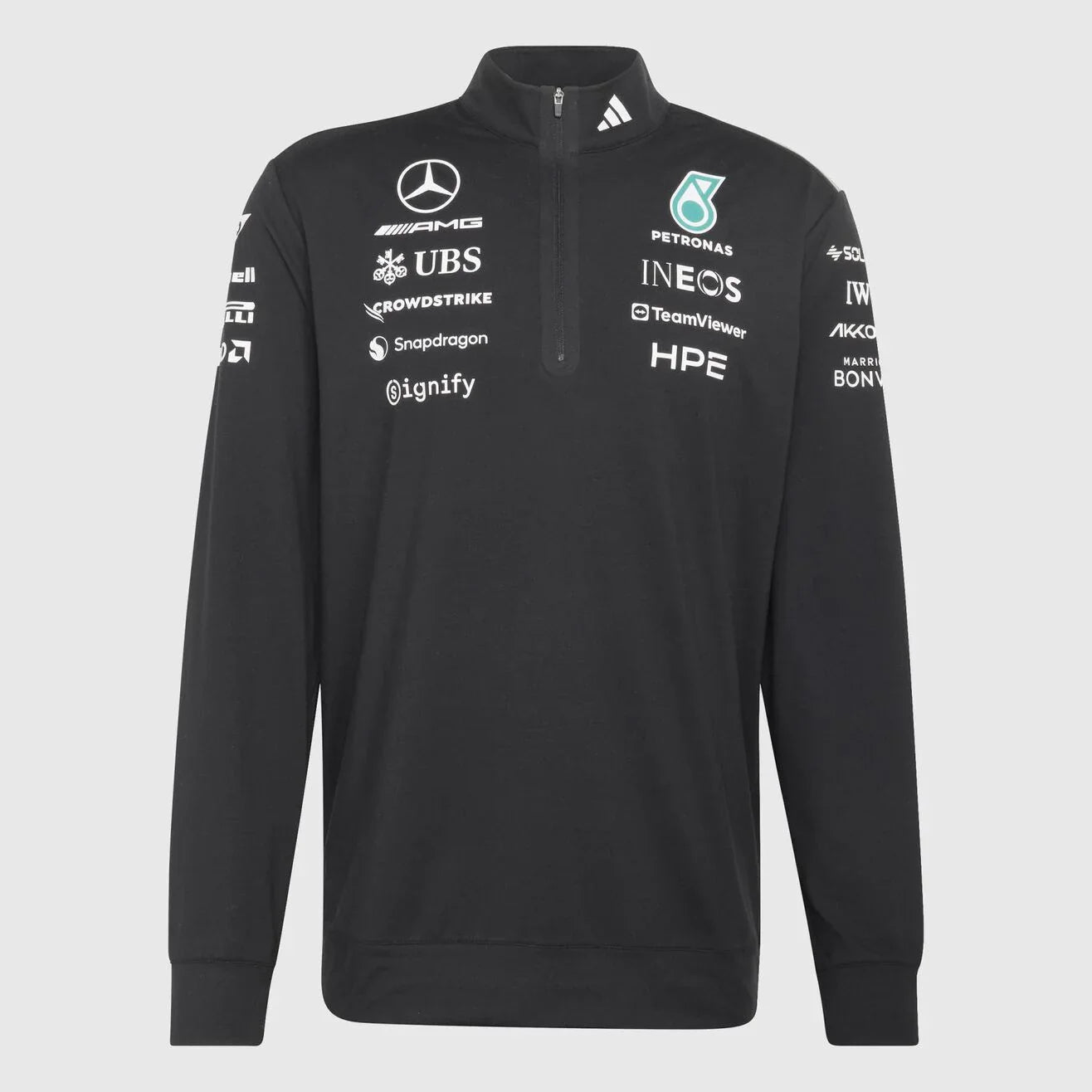 Adidas Mercedes AMG F1 Team 1/4 Zip Sweatshirt Black