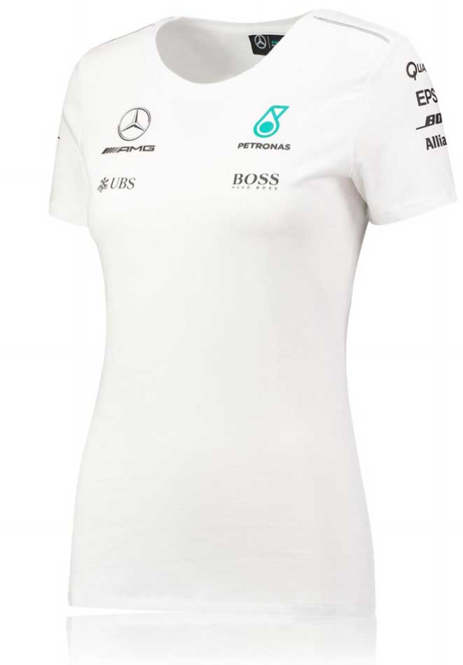 AMG F1 Ladies White Team Tee