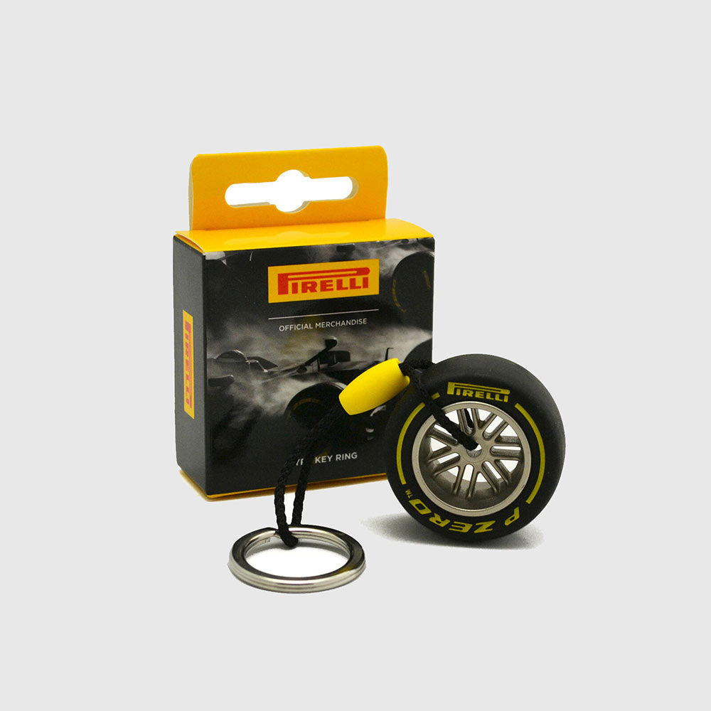 Pirelli Soft Tire Keychain Yellow