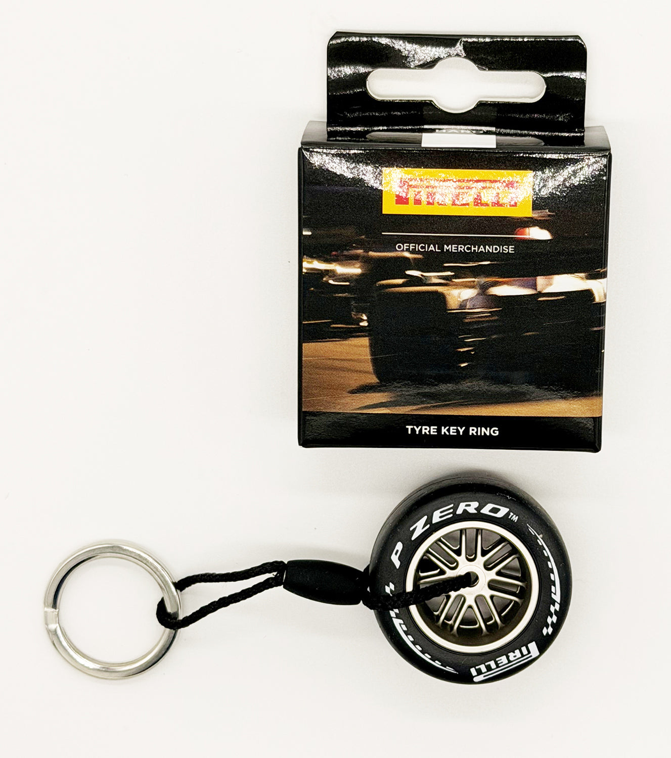 Pirelli Medium Tire Keychain White