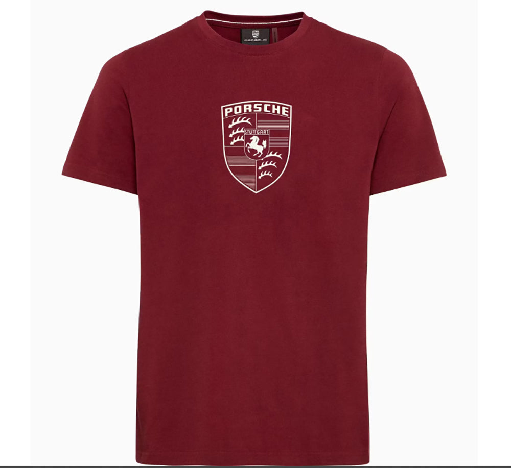 Porsche Crest Essential Bordeaux Red Tee