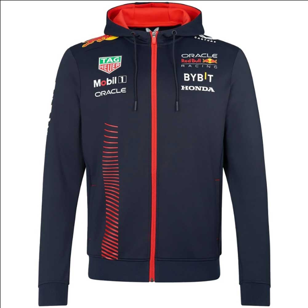 Red Bull Racing F1 Navy Team Full Zip Hoodie 2023