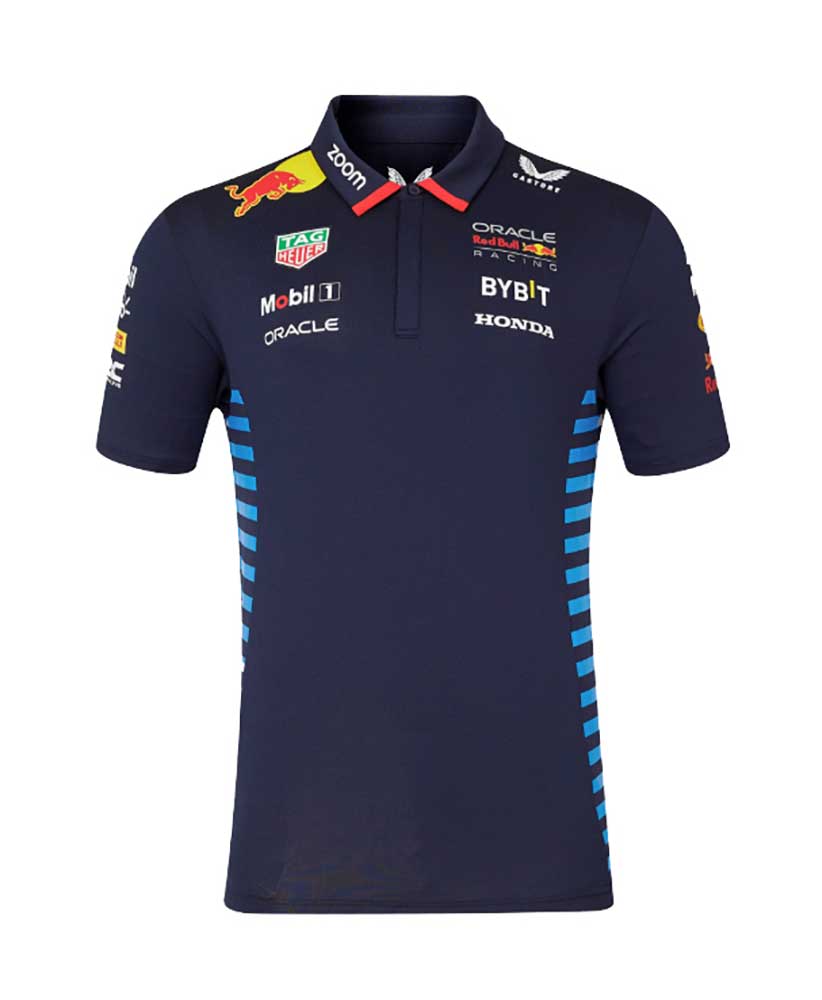 Red Bull Racing F1 Men's Team Polo Shirt 2024 Navy