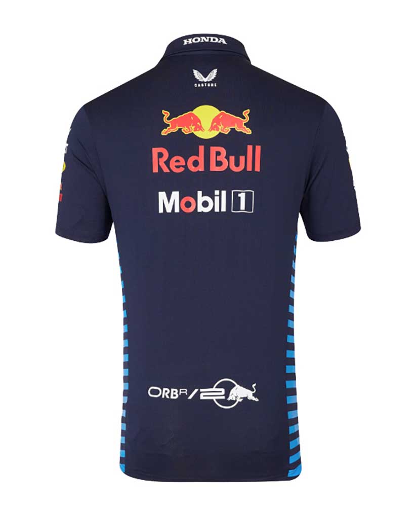 Red Bull Racing F1 Men's Team Polo Shirt 2024 Navy