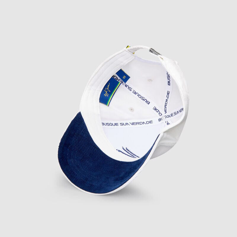 Ayrton Senna Corduroy Hat White