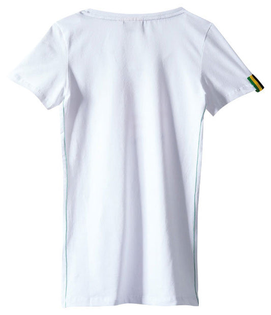 Ayrton Senna SS Ladies White Tee Shirt