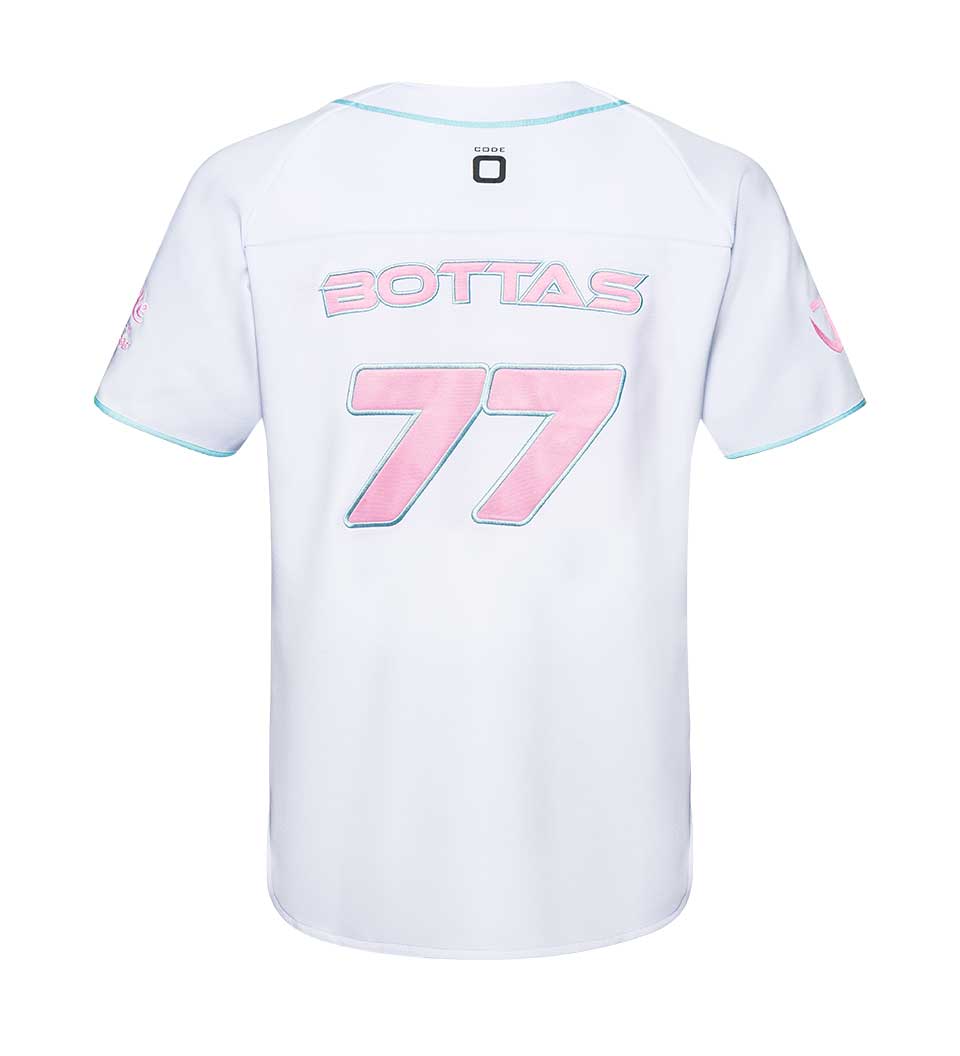 Stake F1 Kick Sauber Valtteri Bottas Baseball Shirt White