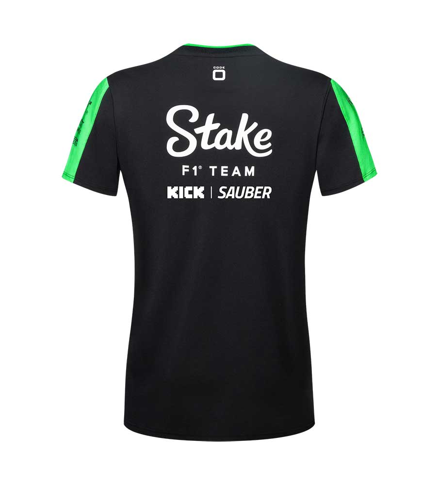 Stake F1 Kick Sauber Team Womens Tee Shirt Black